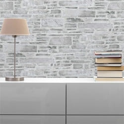 Papier Peint Pierre M1-No.195 Papier peint en papier Gris Beige Brique Mur