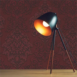 Papier Peint Baroque Gioele M1-No.257 Rouge Argent Papier Peint avec ornements