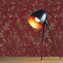 Papier Peint Baroque Giulia M1-No.391 Rouge Or Papier Peint avec ornements