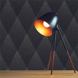 Papier Peint 3D Design Arianna M1-No.407 Or Noir à Pois Papier Peint Cercle