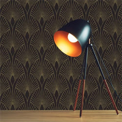 Papier Peint Graphique Domenico M1-No.431 Noir Or Papier Peint