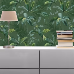 Papier Peint Forêt et Feuilles M1-No.532 Vert Papier Peint Jungle