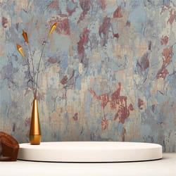 Papier Peint Urbain M1-No.648 Bleu Rouge Papier Peint in Effet Béton