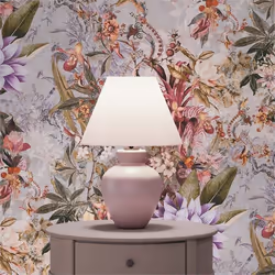 Papier Peint Fleurs M1-No.784 Papier peint intissé Lila Beige Floraux Floral