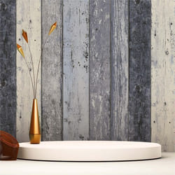 Papier Peint Bois M1-No.862 Bleu Papier Peint Imitation bois Maison Rustique