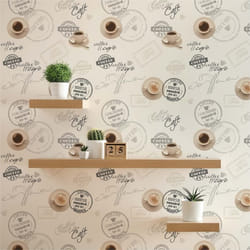 Papier Peint Cuisine M1-No.891 Papier peint en papier Crème Beige