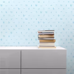 Papier Peint Chambre enfant M1-No.1563 Bleu Chambre Bébé Uni