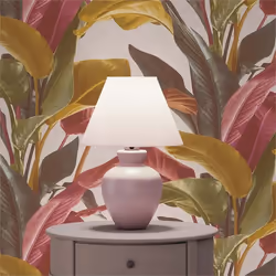 Papier Peint Fleurs M1-No.1597 Rouge Jaune Nature Papier Peint Palmier