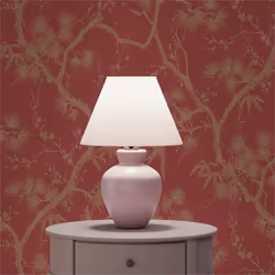 Papier Peint Fleurs M1-No.1603 Papier peint intissé Rouge Or Nature Floral