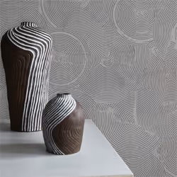 Papier Peint Graphique Meo M1-No.1610 Gris Argent Géometrique