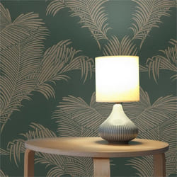 Papier Peint Feuilles Aurora M1-No.1692 Papier peint intissé Vert Or Palmier