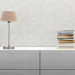 Papier Peint Vintage M1-No.1763 Papier peint intissé Blanc Gris Structure Motif