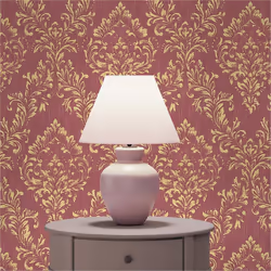 Papier Peint Baroque Giulia M1-No.2180 Or Rouge Ornement Classique Baroque