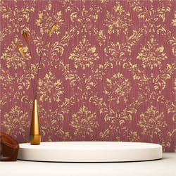 Papier Peint Baroque Gioele M1-No.2193 Rouge Or Ornement Classique Baroque