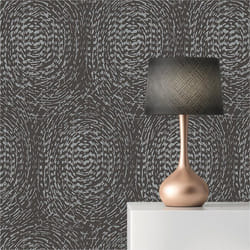 Papier Peint Graphique Tino M1-No.2378 Anthracite Argent Géometrique