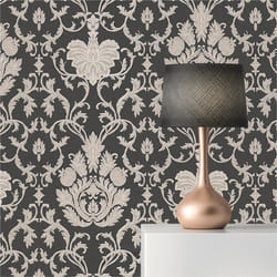 Papier Peint Baroque M1-No.2443 Papier peint en papier Or Noir Ornement