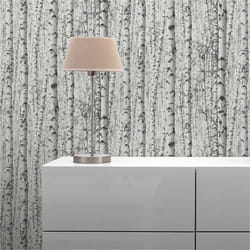 Papier Peint Feuilles Ginevra M1-No.3554 Blanc Forêt de bouleaux Nature