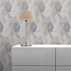 Papier Peint Effet 3D Leonardo M1-No.3558 Gris Blanc 3D Papier Peint Géometrique