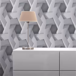 Papier Peint Effet 3D Leonardo M1-No.3559 Gris 3D Papier Peint Géometrique