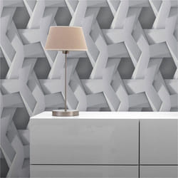 Papier Peint Effet 3D Leonardo M1-No.3559 Gris 3D Papier Peint Géometrique