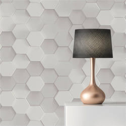 Papier Peint Effet 3D Leonardo M1-No.3563 Gris Blanc 3D Papier Peint Géometrique