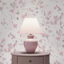 Papier Peint Fleurs M1-No.3574 Papier peint intissé Rose Blanc Floral Nature