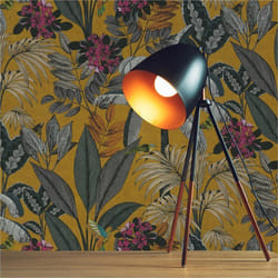 Papier Peint Feuilles Ginevra M1-No.3578 Jaune Nature Fleurs Floral