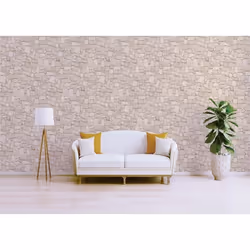 Papier Peint Pierre M1-No.3637 Papier peint en papier Beige Brun Brique Mur