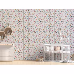 Papier Peint Chambre enfant M1-No.3668 Papier peint en papier Coloré Oiseaux