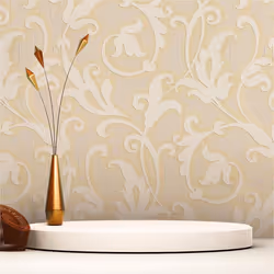 Papier Peint Baroque Nicolo M1-No.3769 Crème Beige Classique Baroque