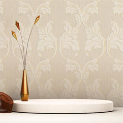 Papier Peint Baroque Nicolo M1-No.3779 Beige Crème Classique Baroque