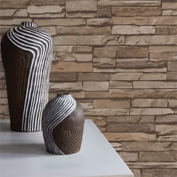 Papier Peint Pierre Eliano M1-No.3817 Brun Beige Pierre Mur Brique