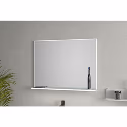 Avec un chauffage miroir confortable Étagère en verre incluse avec chargeurs intégrés Chargement sans fil du smartphone et de ...