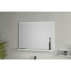Bernstein - Miroir chauffant anti-buée rectangulaire lumineux led avec rebord, station de recharge pour smartphone et brosse à dents - taille