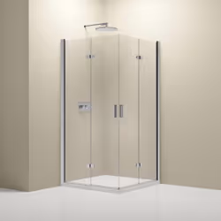 Douche d'angle NT213 avec deux portes pliantes - verre nano véritable 8 mm - entrée extra large La douche BERNSTEIN NT213 se  ...
