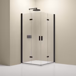 Douche d'angle NT213 avec deux portes pliantes - verre nano véritable 8 mm - entrée extra large La douche BERNSTEIN NT213 se ...