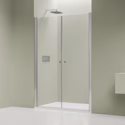 Douche de niche élégante Portes battantes doubles - ouverture vers l'intérieur et vers l'extérieur Construction stable, matér ...