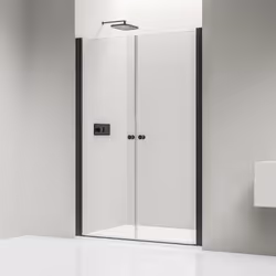 Douche de niche élégante Portes battantes doubles - ouverture vers l'intérieur et vers l'extérieur Construction stable, matér ...