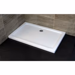 Description générale Receveur de douche rectangulaire de haute qualité mesurant 140 x 90 cm, idéal pour donner un aspect spac ...