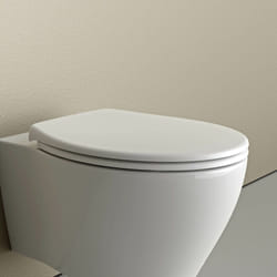 Abattant wc plastique Lunette wc, Cuvette toilette fermeture en douceur - Blanc - 44,6x37,1x5,2cm - U2004 - Bernstein