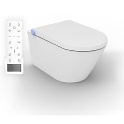 BERNSTEIN - Toilettes Japonaises céramique WC japonais suspendu, WC lavant hygiénique avec Télécommande, siège chauffant, Filtre odeurs, Séchoir air