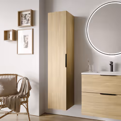Armoire haute TIM - charnière de porte flexible à gauche ou à droite - couleur et poignée métallique au choix TIM - 30 possib ...