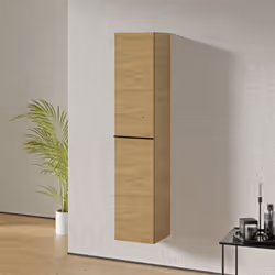 DESIGN : Cette colonne de rangement de salle de bain avec vasque et porte est disponible en 3 couleurs : Anthracite mat, Chên ...