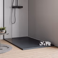 Receveur de douche en fonte minérale VIREO - anthracite mat - dimensions au choix Transformez votre espace douche en un lieu  ...