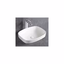 Vasque à poser KW8083 en céramique - Blanc brillant - 50 x 38 x 14 cm Céramique sanitaire facile d'entretien Convient aux lav ...
