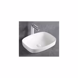 Vasque à poser KW8083 en céramique - Blanc brillant - 50 x 38 x 14 cm Céramique sanitaire facile d'entretien Convient aux lav ...