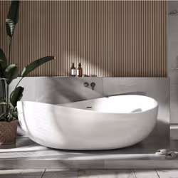 Baignoire îlot WAVE Acrylique - 180 x 110 x 62 cm - surface au choix Fabriqué en acrylique sanitaire de haute qualité Design  ...