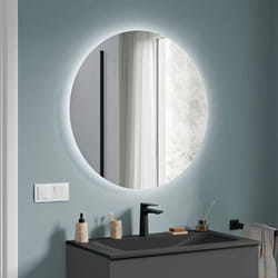 BERNSTEIN - Miroir rond de salle de bain avec éclairage LED ∅80cm, allumage capteur de mouvement, intensité lumière réglable - NEO Ø80cm