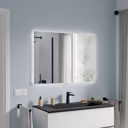 Miroir salle de bains NEO LED rectangulaire avec éclairage - taille au choix Le miroir lumineux rectangulaire NEO est une com ...