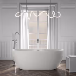 Baignoire îlot ROMA PLUS 2.0 acrylique blanc mat - 180 x 75 x 58 cm Baignoire avec des dimensions généreuses de 180 x 75 x 58 ...